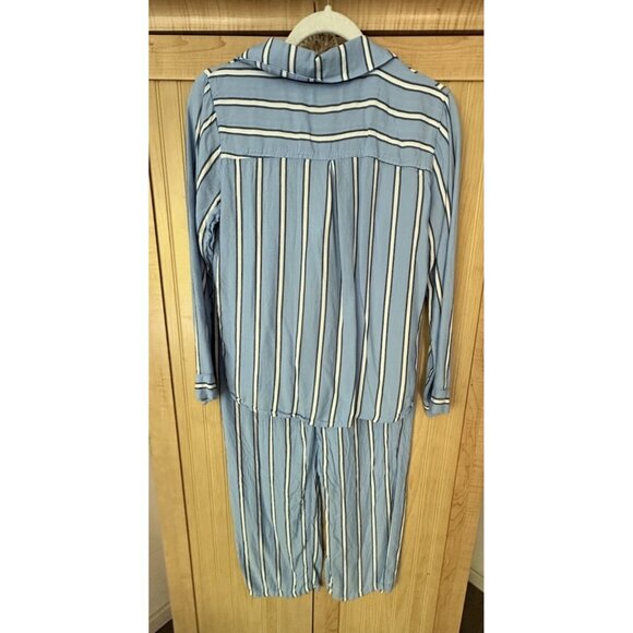 PJ Salvage Women's Shirt Pant Set Stripe Hype Set Blue White SZ XS Lightweight - Picture 3 of 6